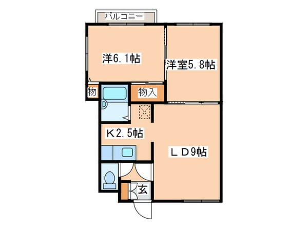 サンヒルズ平岸の物件間取画像